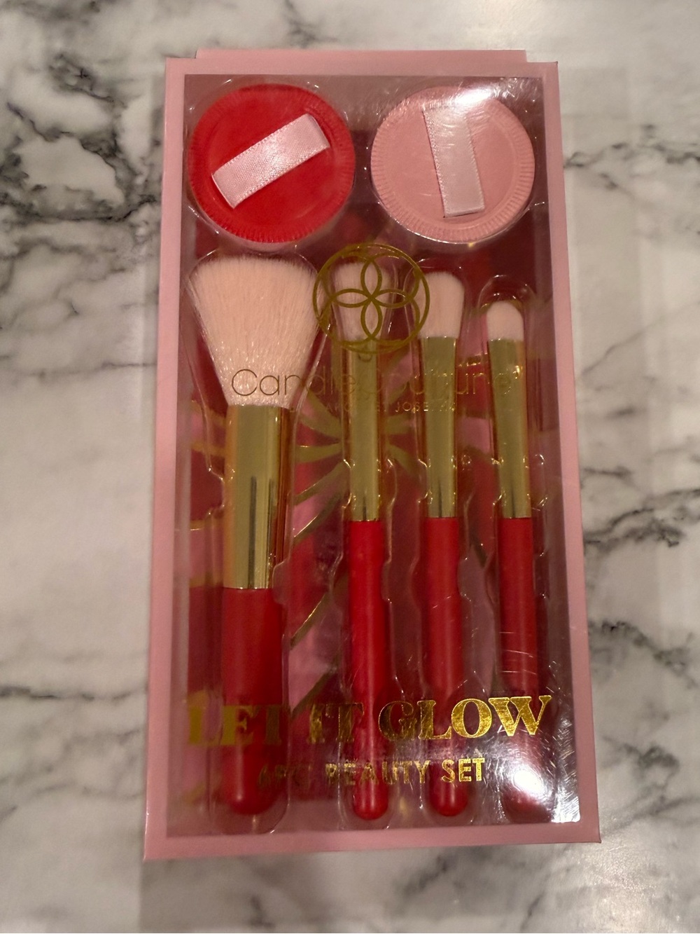New Red Makeup Brush & Puff Set - Women Makeup Brushes & Tools